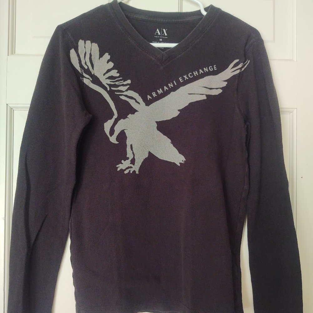 Armani Exchange Thermal V-Neck Long Sleeve